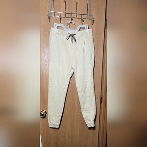 American Eagle Extreme Flex Jogger Pants Men's  Tan Drawstring Waistband Small